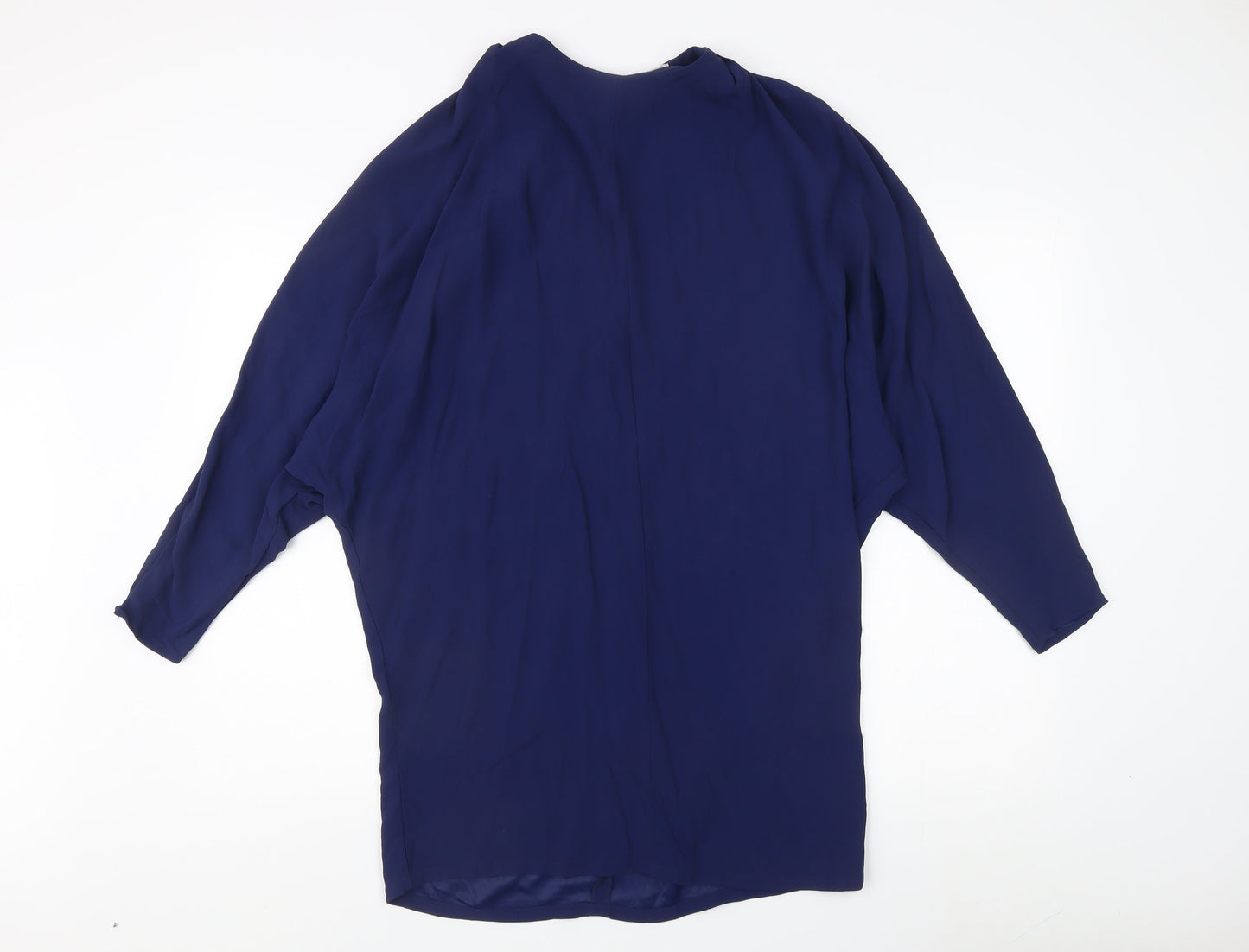 Reiss Women's Blue Tunic Blouse, Size 12, Relaxed Fit