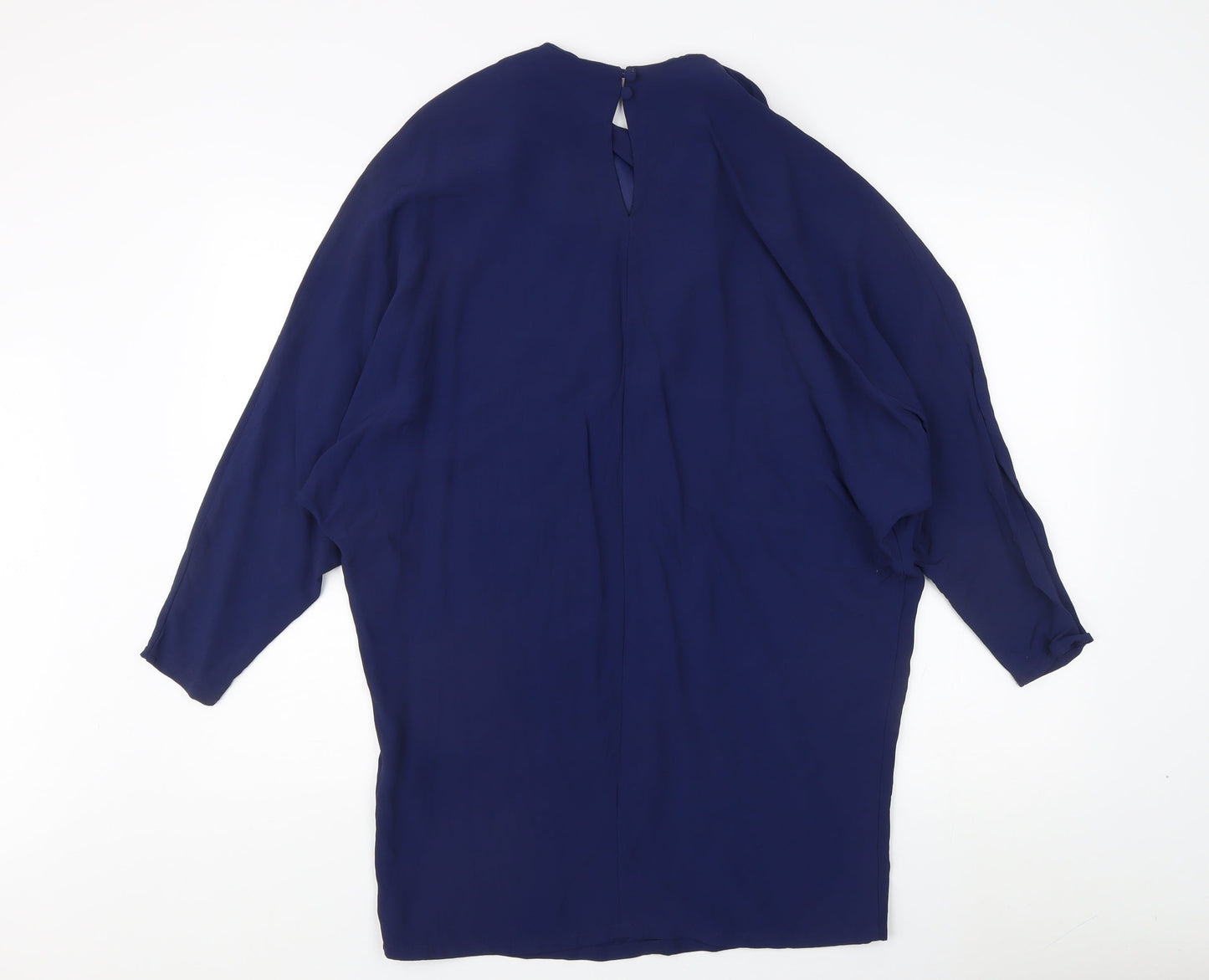 Reiss Women's Blue Tunic Blouse, Size 12, Relaxed Fit