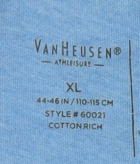 Van Heusen Men's Blue XL Cotton Rich Crew Neck T-Shirt