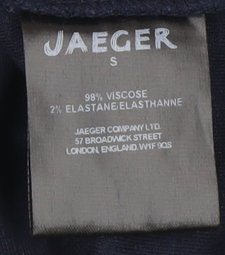 Jaeger Women's Blue V-Neck Sheath Dress Size S