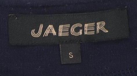 Jaeger Women's Blue V-Neck Sheath Dress Size S