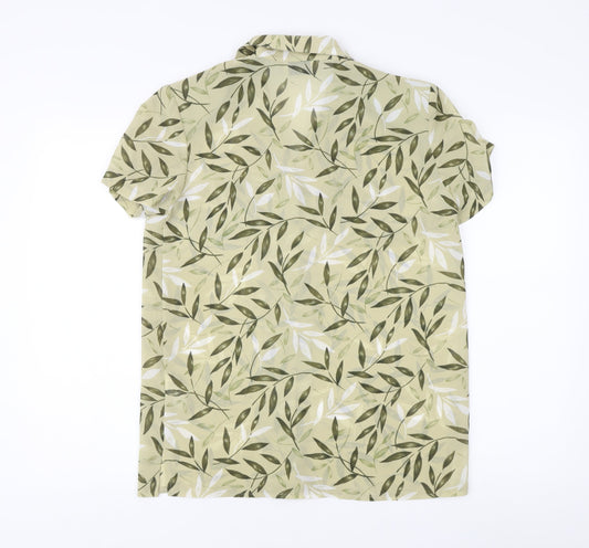 Eastex Women's Green Floral Button-Up Shirt Size 16
