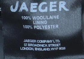Jaeger Men's Black Striped Wool Blazer 46R