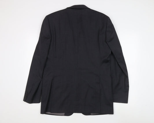 Jeff Banks Mens Grey Wool Blazer, Size 40, Regular Fit