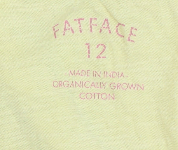 FatFace Women's Yellow Cotton Tank Top Size 12