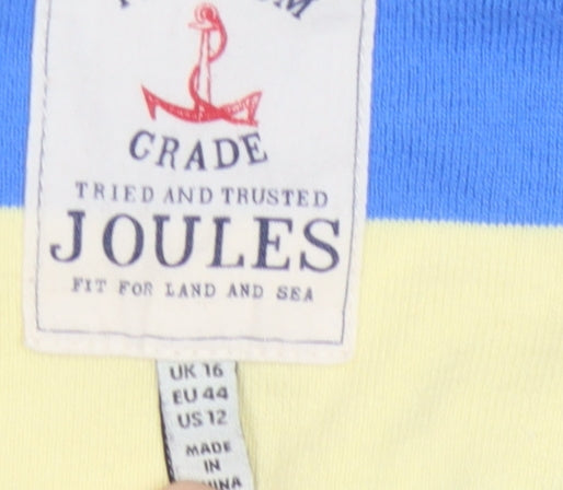 Joules Women's Multicoloured Striped Cotton T-Shirt