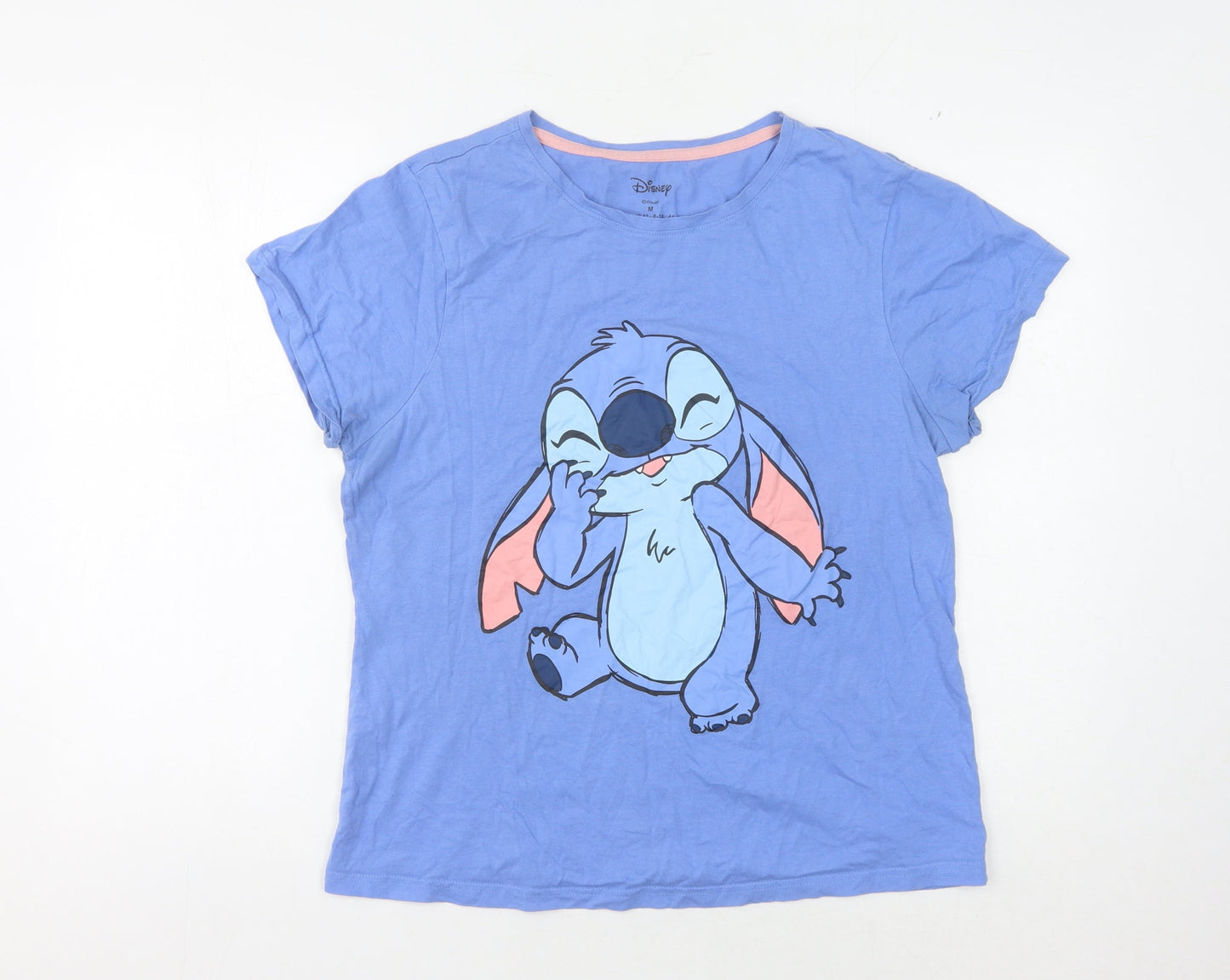 Disney Women's Blue Stitch T-Shirt M Casual