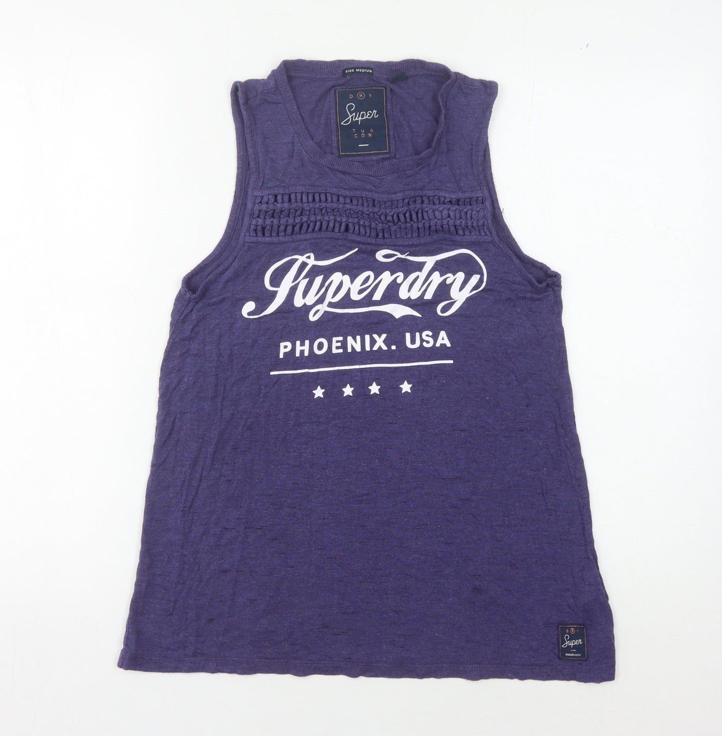Superdry Women's Purple Medium Tank Top, Casual Summer Style