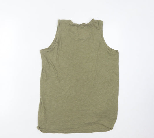 Superdry Green Medium Tank Top Sleeveless Crew Neck