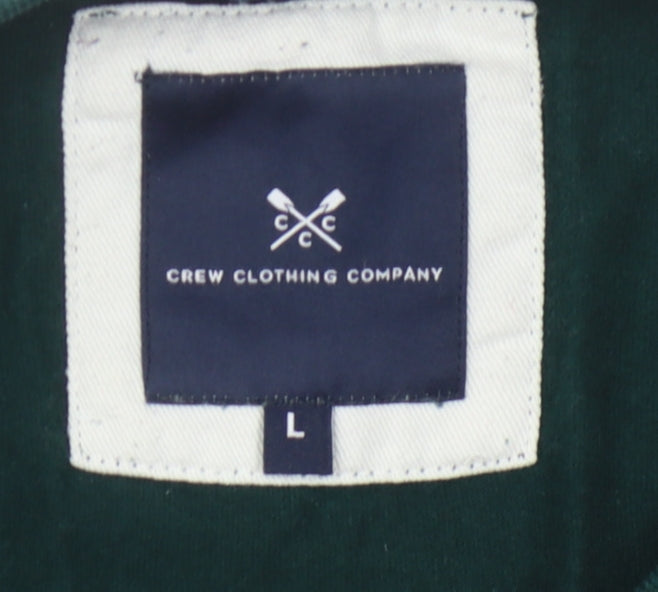 Crew Clothing Company Men's Green Long Sleeve T-Shirt L