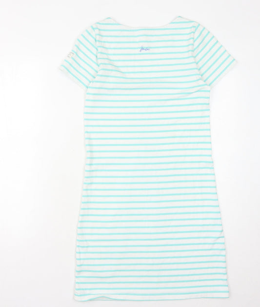 Joules Women's Multicoloured Striped Boat Neck Dress Size 8
