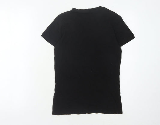 Unisex Adultss UK Size S Stranger Things Black Cotton T-Shirt