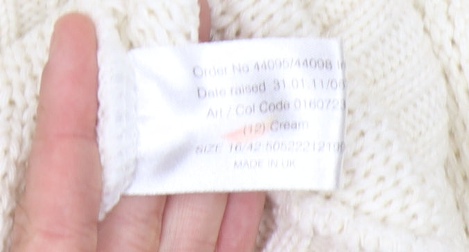 Jane Norman Women's Ivory Cardigan Size 16