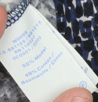 Boden Women Blue Animal Print Dress Size 12