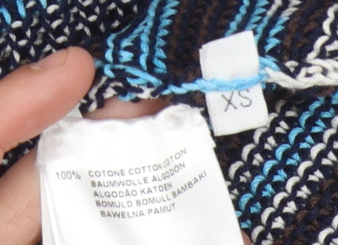 Womens UK Size XS Lamberto Losani Multicoloured 100% Cotton Tank