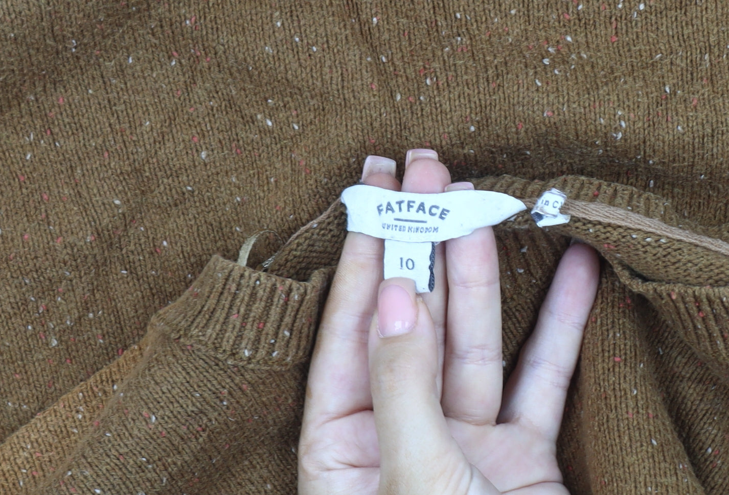 Fatface Women's Brown Pullover Jumper Size 10