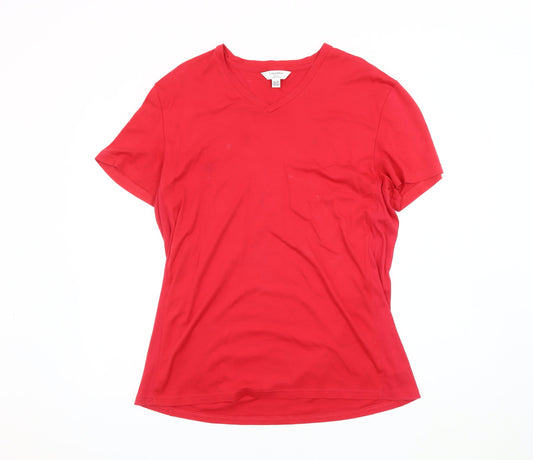 Calvin Klein Men's Red V-Neck T-Shirt XL