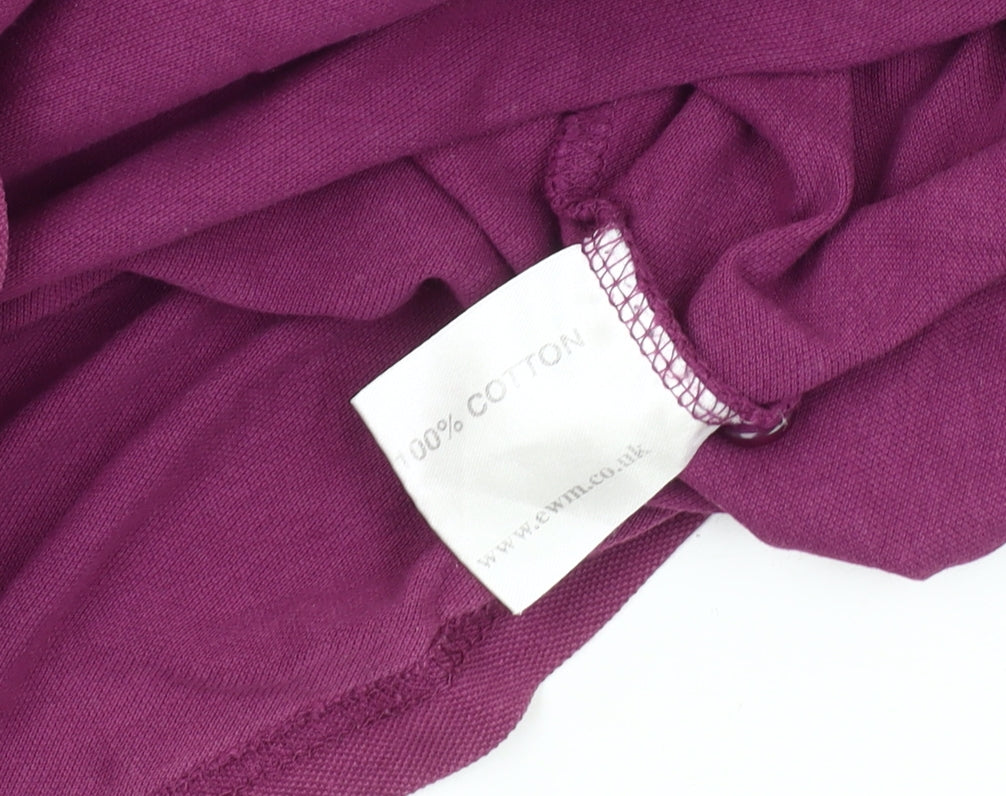 James Pringle Men's Purple Polo Shirt, Size L