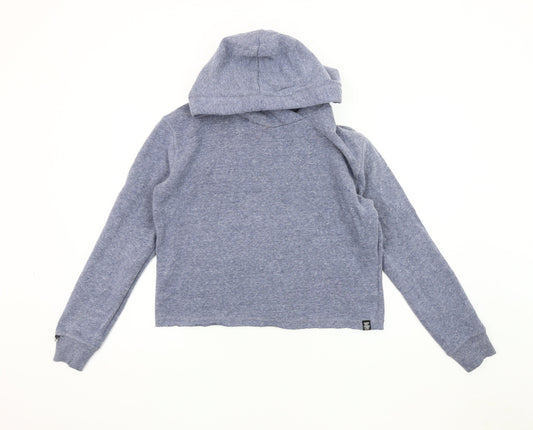 Womens UK S Regular Superdry Blue Pullover Hoodie