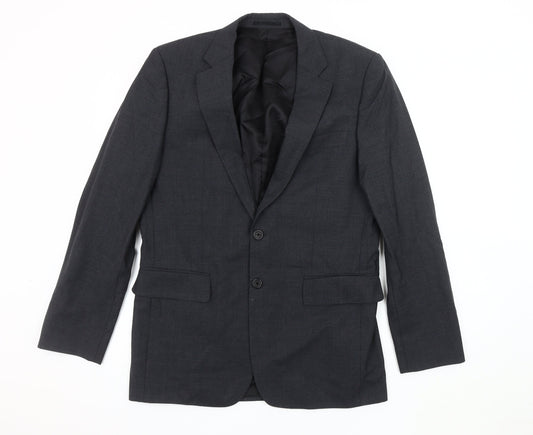 Jaeger Men's Grey Regular Fit Blazer 38R Jacket