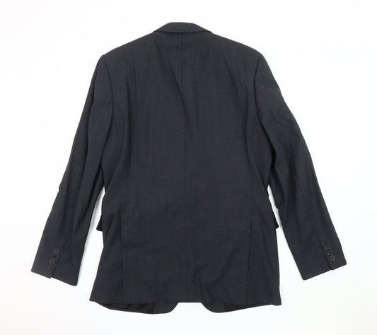 Jaeger Men's Grey Regular Fit Blazer 38R Jacket