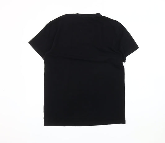 Leicester City FC Men's M Black/Green Colourblock T-Shirt