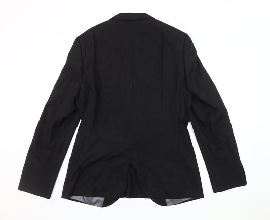 White Label Men Black Blazer Jacket 40R Regular Fit