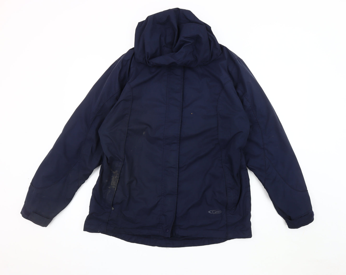 Gelert Women's Blue Hooded Rain Coat Jacket Size 14