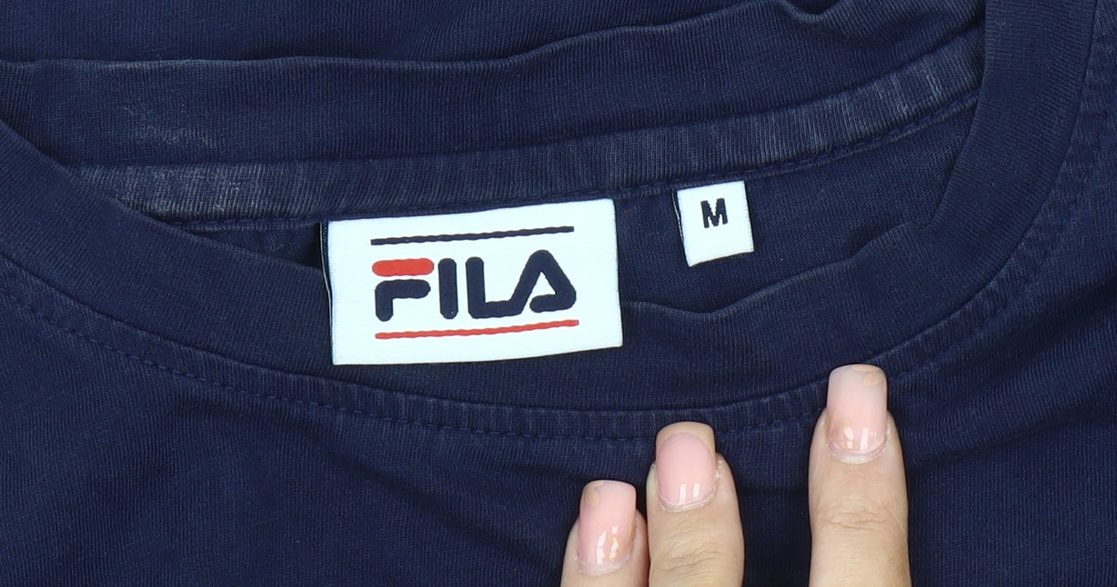 Fila Blue Cropped T-Shirt M for Unisex Adults