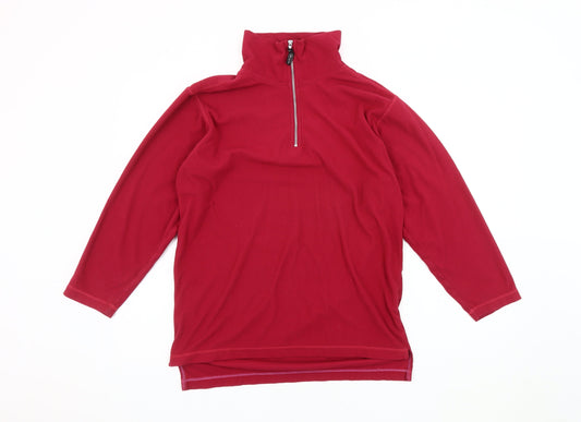 Champion Unisex Red Fleece Sweatshirt, Size S, 1/2 Zip