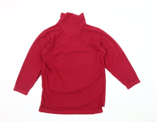 Champion Unisex Red Fleece Sweatshirt, Size S, 1/2 Zip