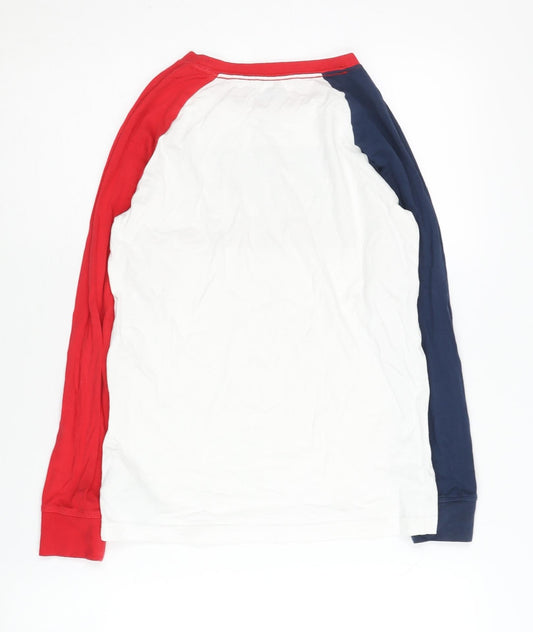 Levi's Boys Colourblock Long Sleeve T-Shirt - White/Red/Blue 164