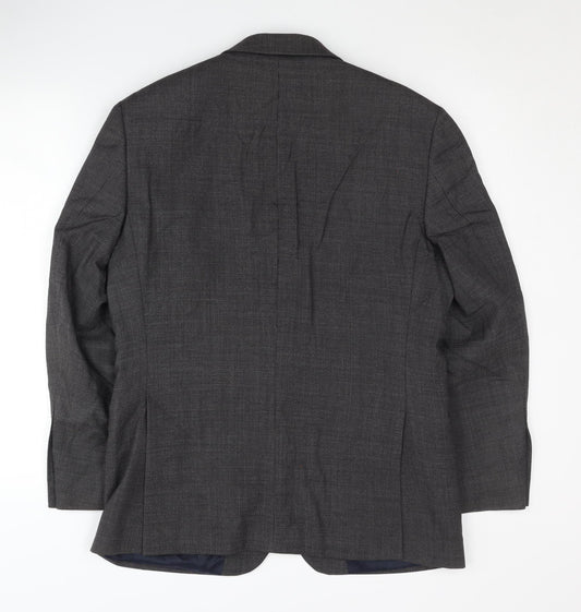 John Lewis & Partners Grey Men's Blazer 38S - Formal Style