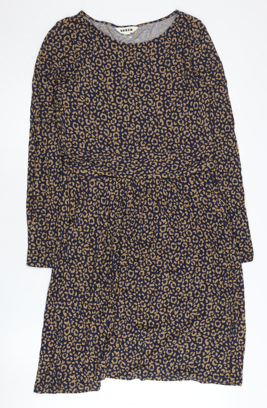 Boden Women's Multicoloured Animal Print Dress Size 14