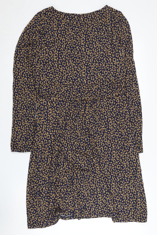Boden Women's Multicoloured Animal Print Dress Size 14