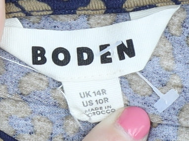 Boden Women's Multicoloured Animal Print Dress Size 14