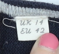 White Stuff Women's Black Round Neck Jumper Size 14