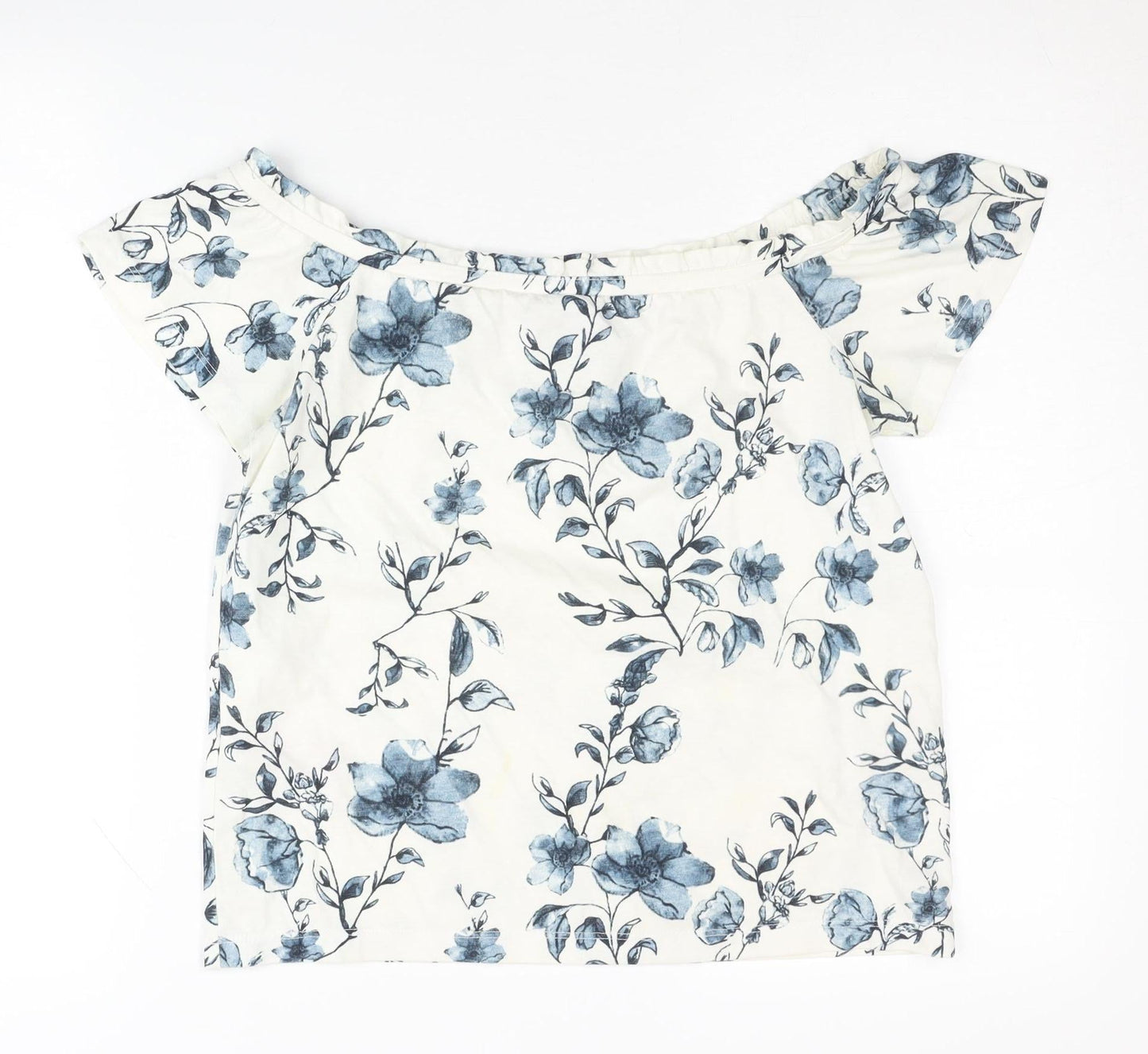 Vero Moda Women's XS White Floral Off-Shoulder Top