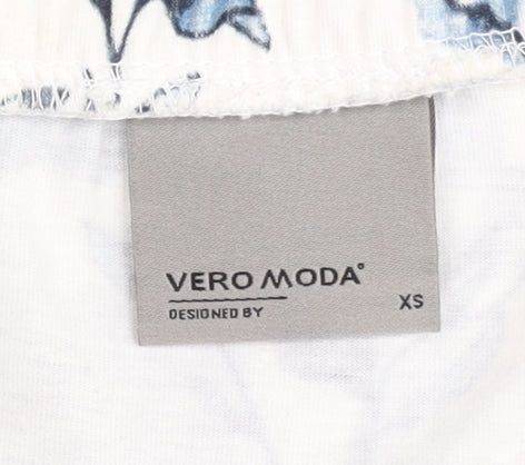 Vero Moda Women's XS White Floral Off-Shoulder Top
