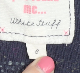 White Stuff Women's Multicoloured V-Neck Dress Size 8