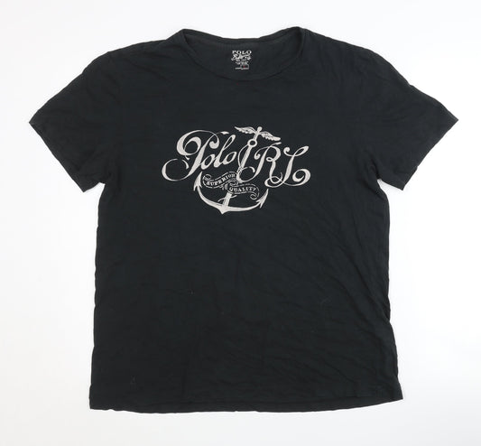 Polo Ralph Lauren Men's Black Graphic T-Shirt L