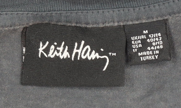Keith Haring Unisex Black M T-Shirt, Art Inspired