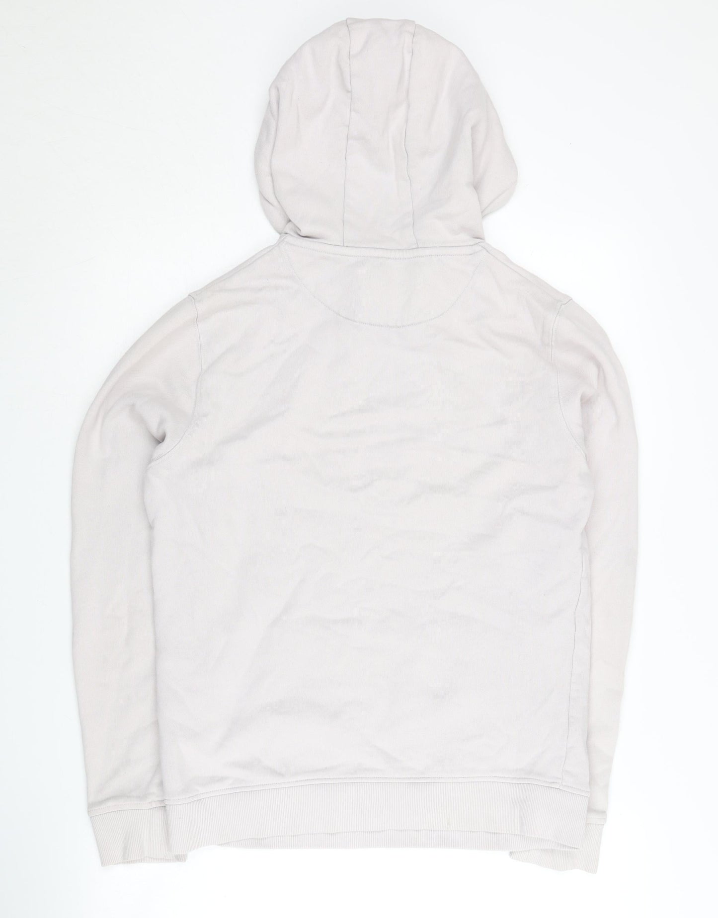 Lyle & Scott Men's Ivory Hoodie M Pullover Logo Style