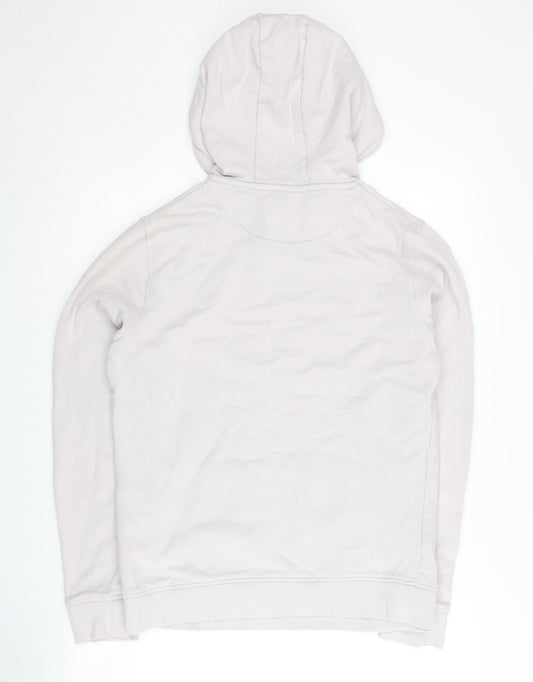 Lyle & Scott Men's Ivory Hoodie M Pullover Logo Style