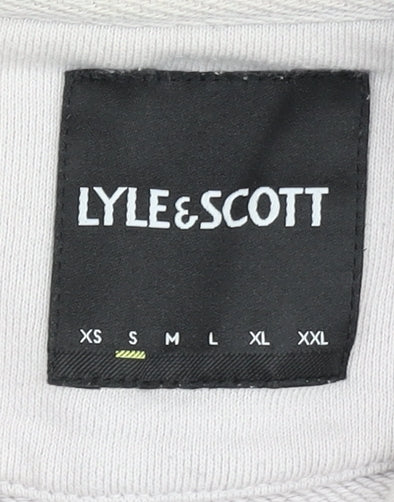 Lyle & Scott Men's Ivory Hoodie M Pullover Logo Style