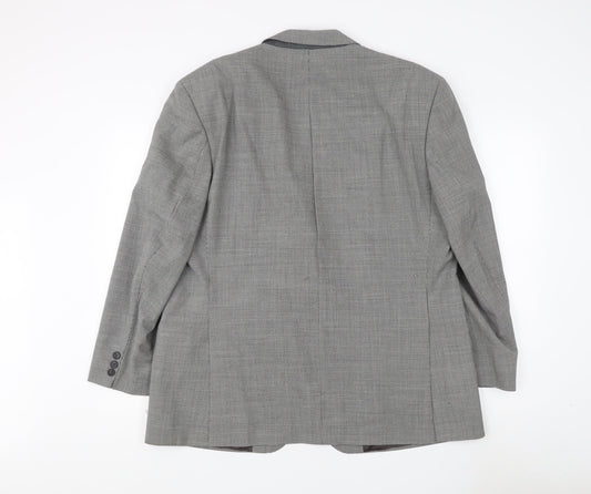 Baumler Men's Grey Check Blazer Jacket Size 48S