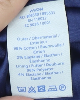 Boden Women's Blue Geometric Cotton Dress Size 10