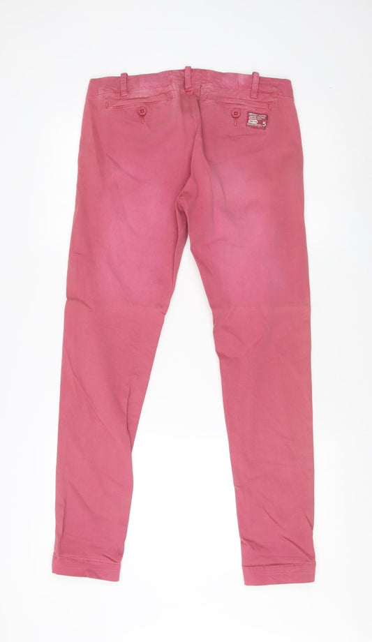 Superdry Women's Pink Jeans - Small, Comfortable Fit