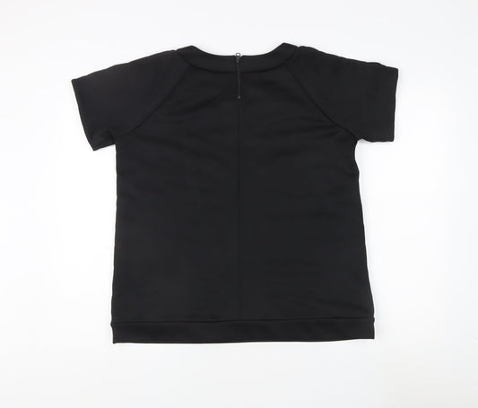 French Connection Women's Black Beaded T-Shirt Size L