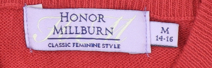 Brand and care label for Honor Millburn Women's Red jumper M